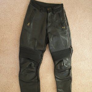 Vanson Ladies’ Black Leather Sportrider Pants